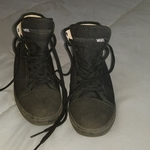 Black High Top Vans - size 8